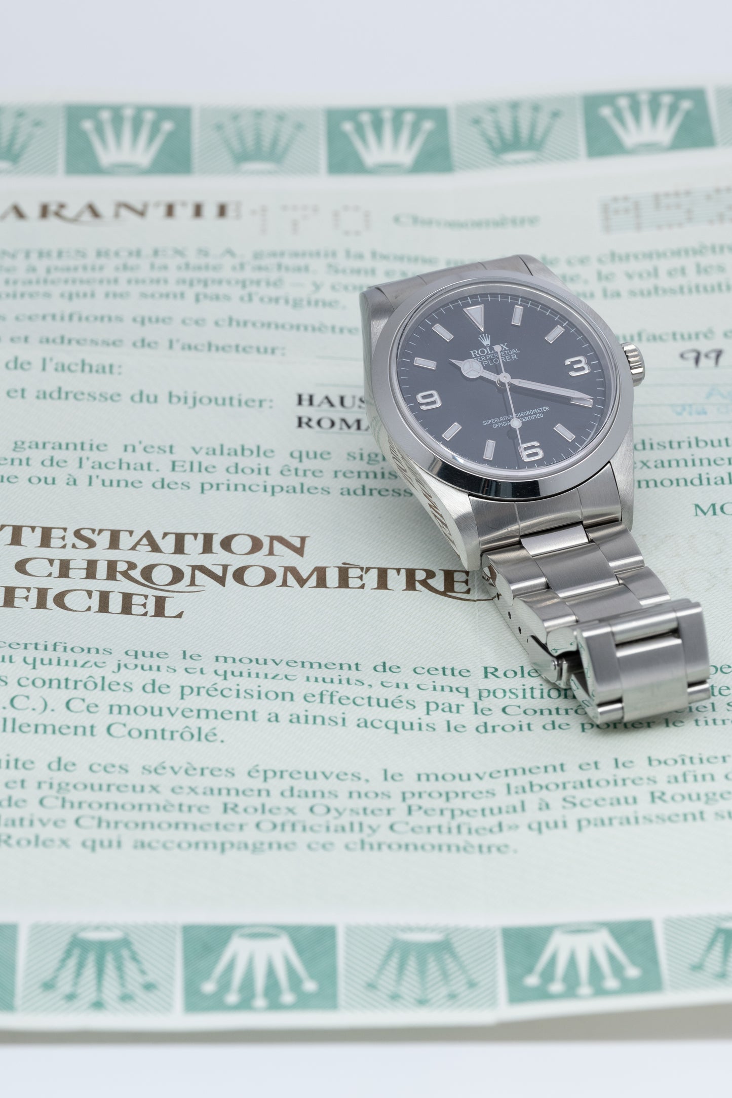 1999 Rolex Explorer 14270 With Papers